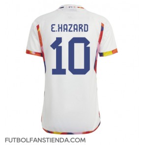 Bélgica Eden Hazard #10 Segunda Equipación Mundial 2022 Manga Corta